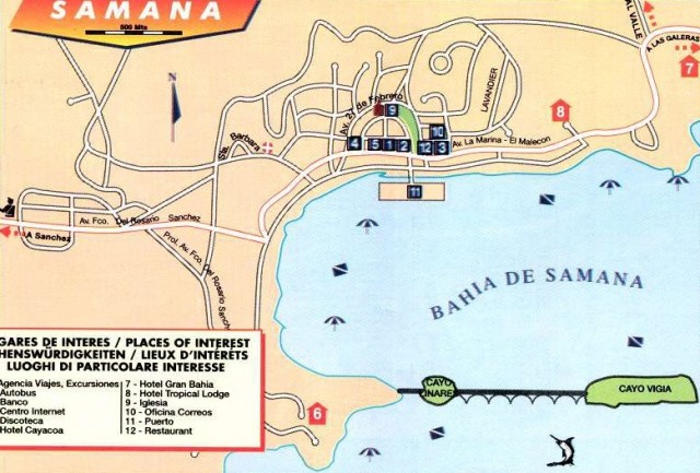 Полуостров Самана на карте Доминиканы